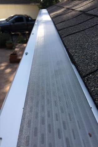 Gutter protection installed on an American home